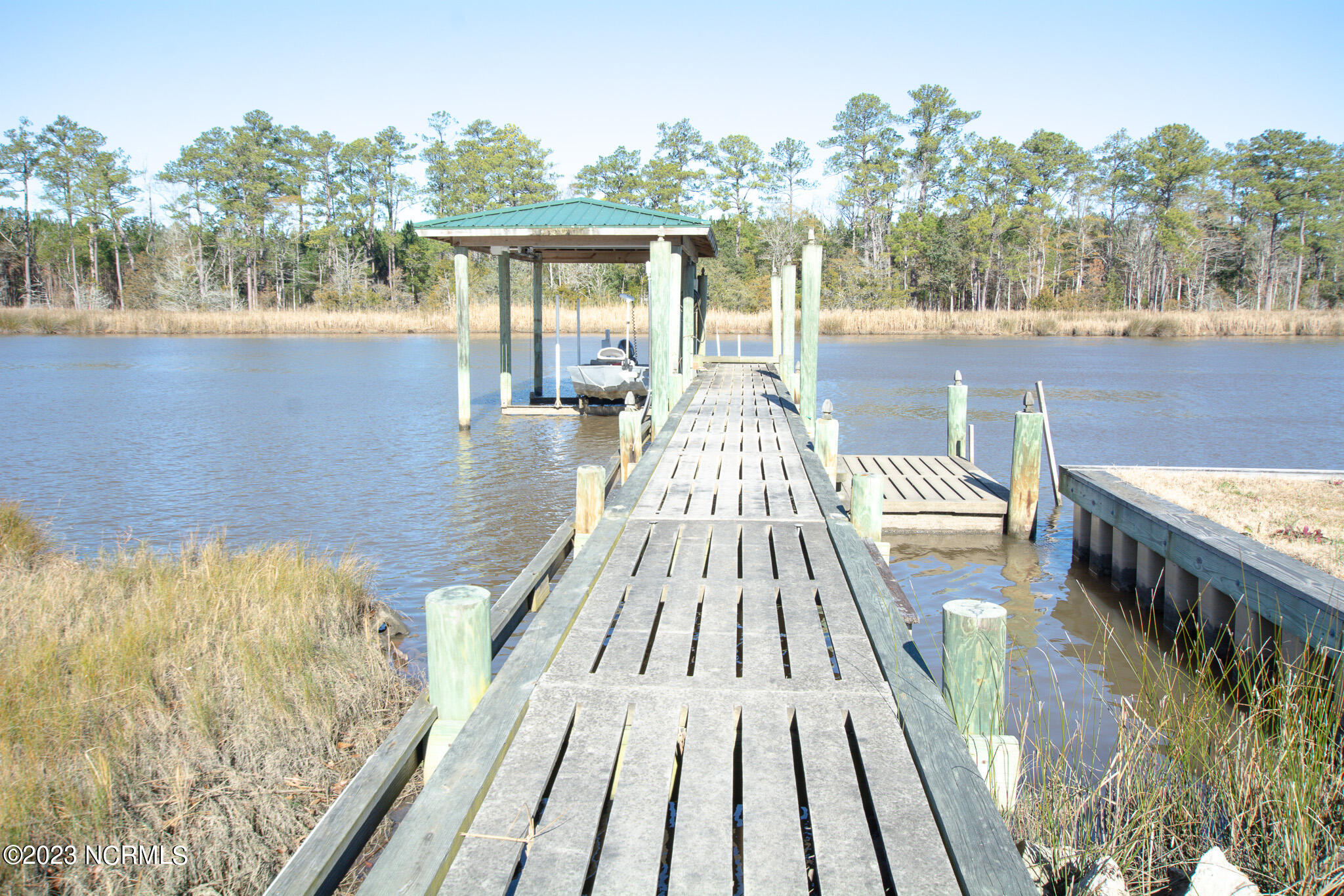 247 Alligator Loop Road Merritt, NC 28556 - Photo 56 of 65 Concrete Dock, Boat Lift, Boat House