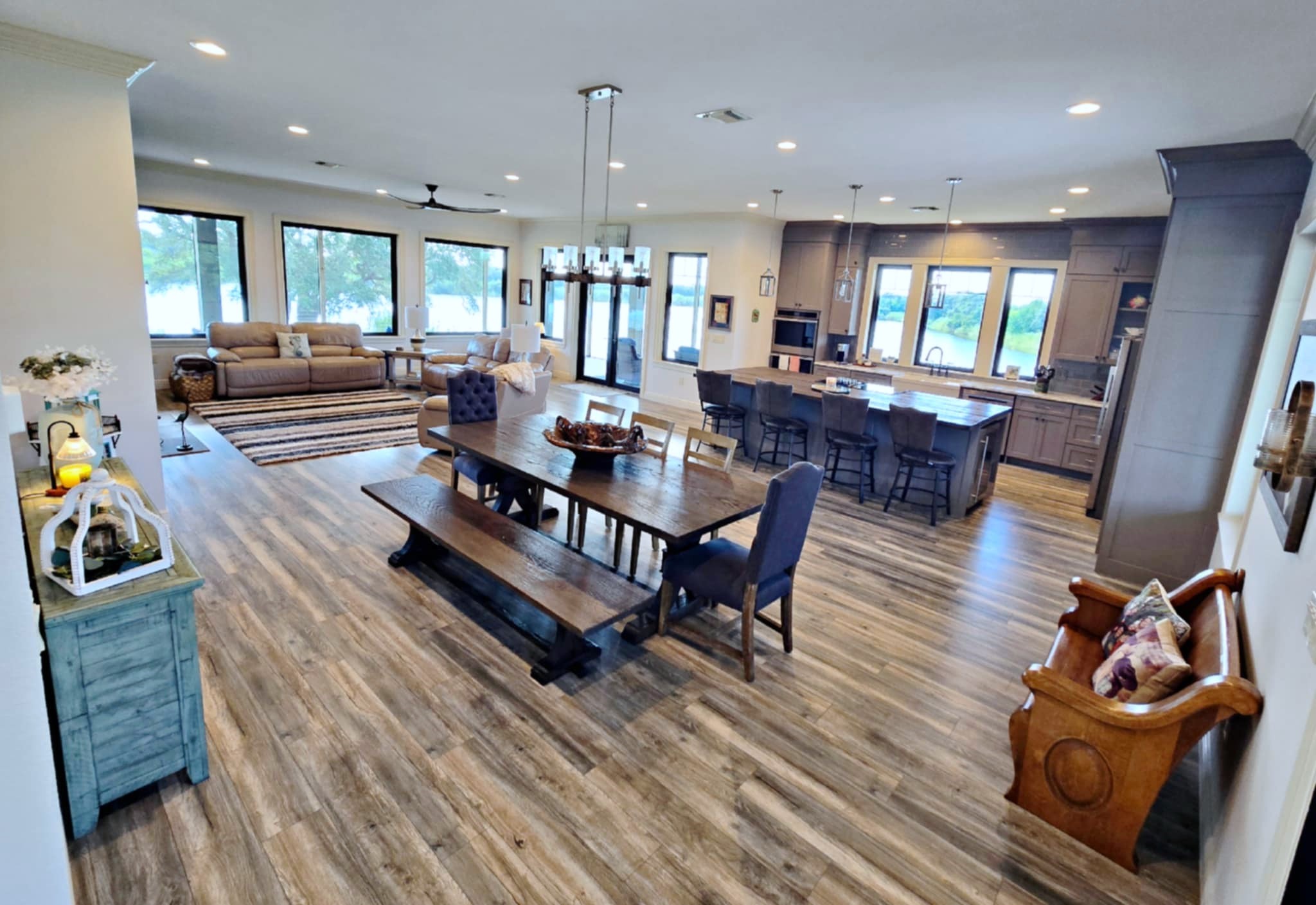 7165 Backridge Road Sabine Pass, TX 77655 - Photo 5 of 49 a living room with furniture and wooden floor