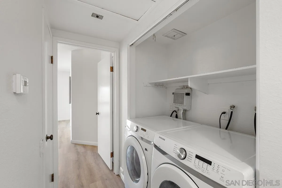 3570 1st Avenue, Unit 1 San Diego, CA 92103 - Photo 35 of 55 a view of storage and utility room with washer and dryer