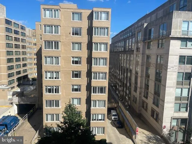 a front view of a multi story building