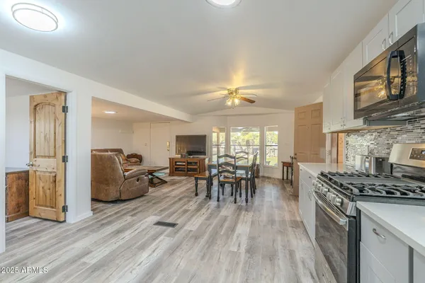 a room with fireplace