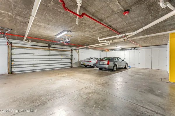 a view of a garage