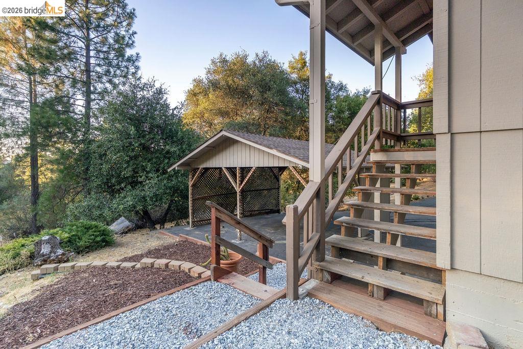 19266 Ferretti Road Groveland, CA 95321 - Photo 30 of 50 Wooden terrace featuring stairs