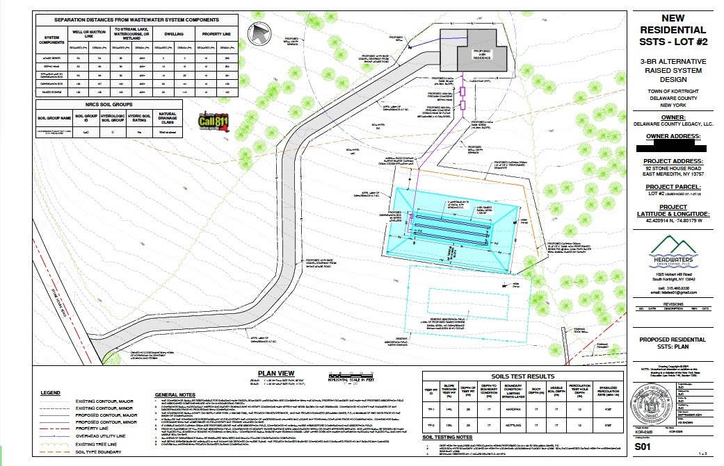 92 Stone House Road Bloomville, NY 13739 - Photo 16 of 16 Engineered Septic Plans