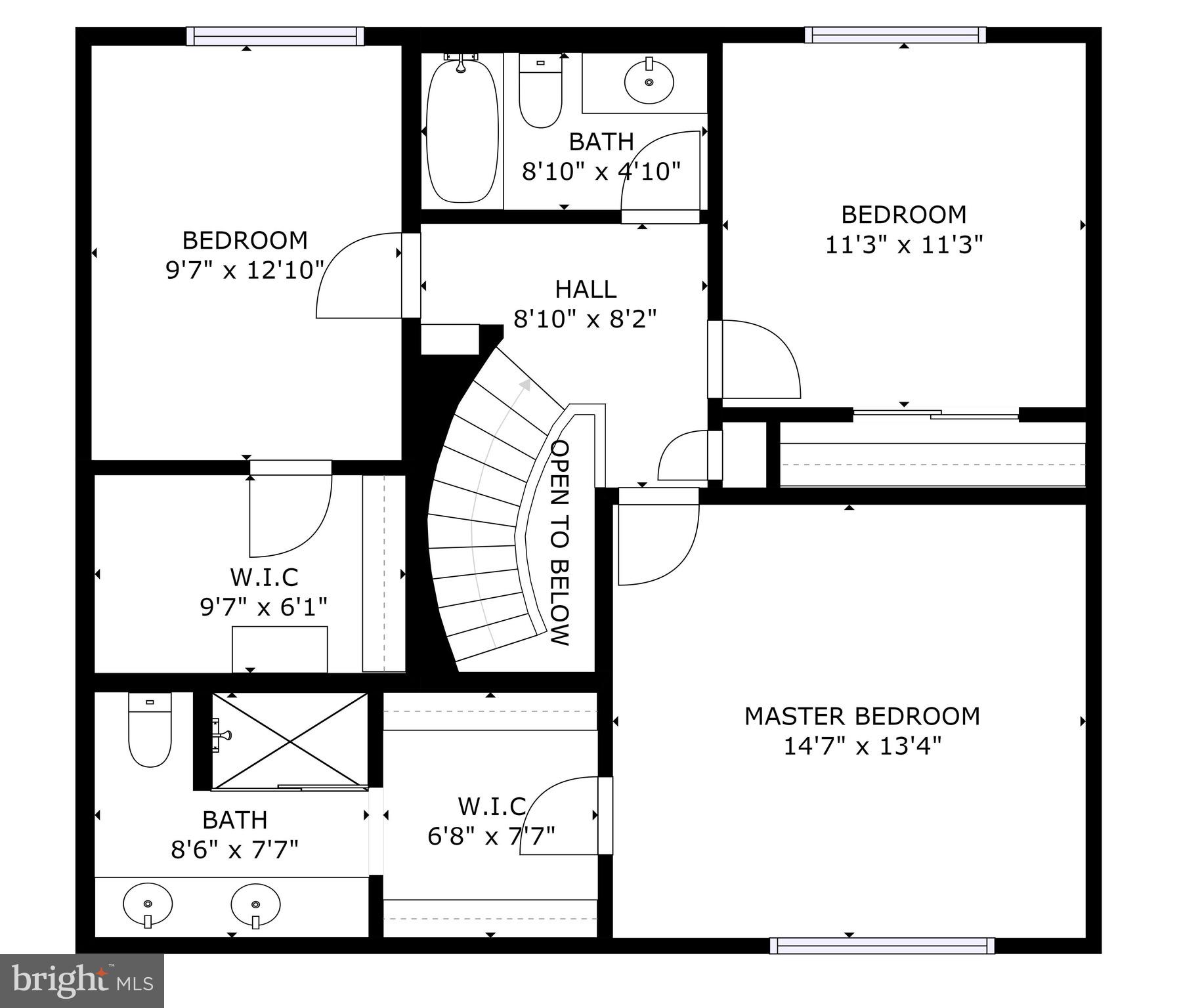 8427 Forrester Boulevard Springfield, VA 22152 - Photo 48 of 49 Upper level floorplan
