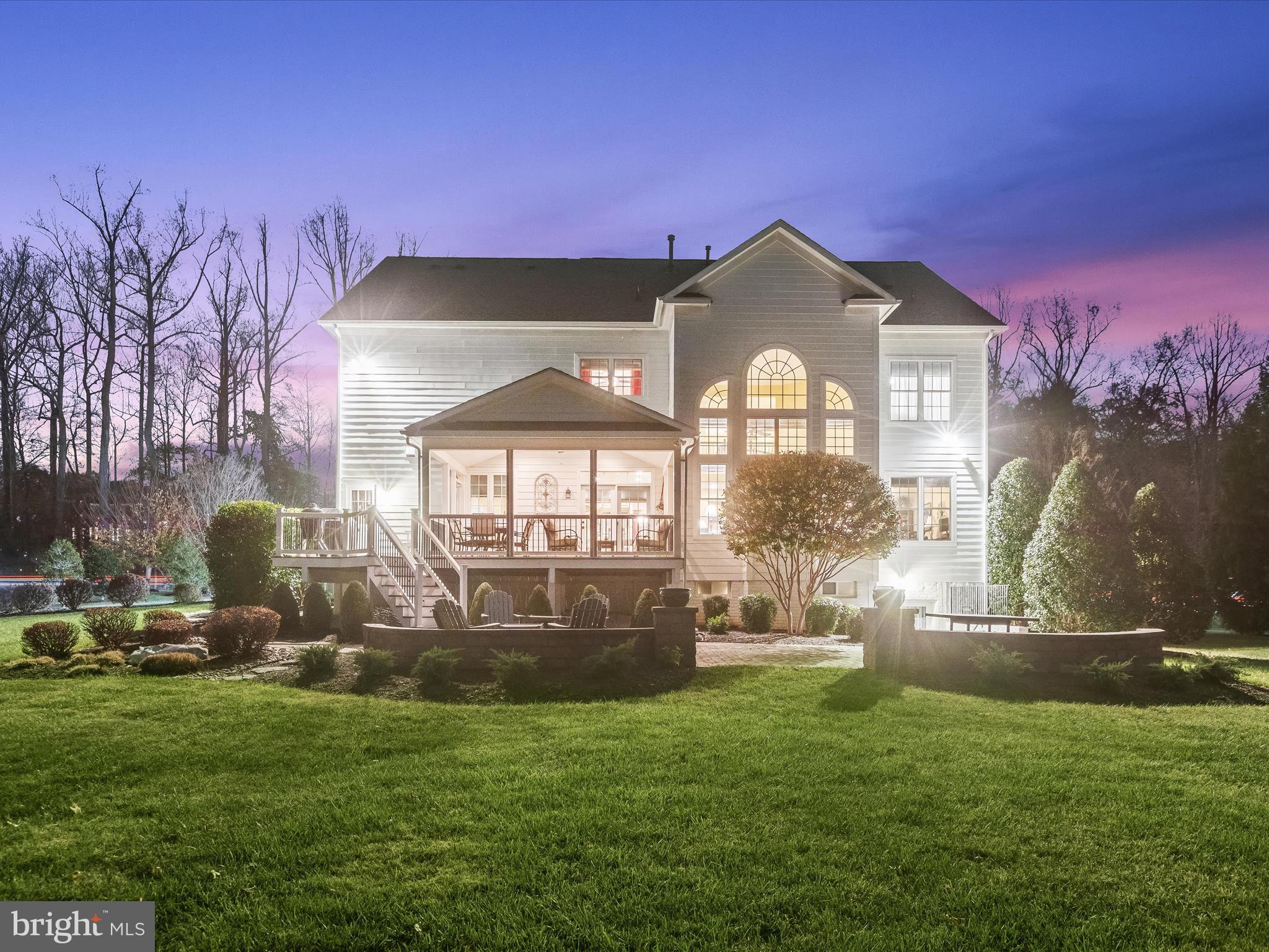4849 Castlebridge Road Ellicott City, MD 21042 - Photo 69 of 81 Rear Exterior at Twilight