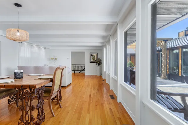 a view of a lake with houses