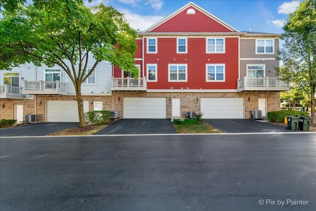 a front view of a building with street