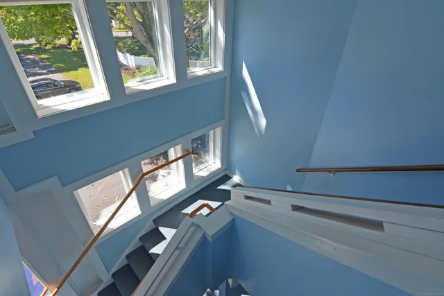 a view of an entryway with a window