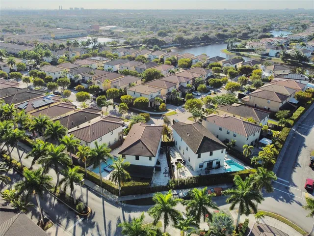 an aerial view of a city