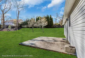 a view of a golf course with a garden