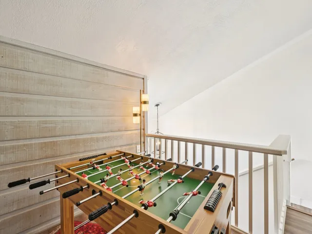 a bedroom with bunk bed