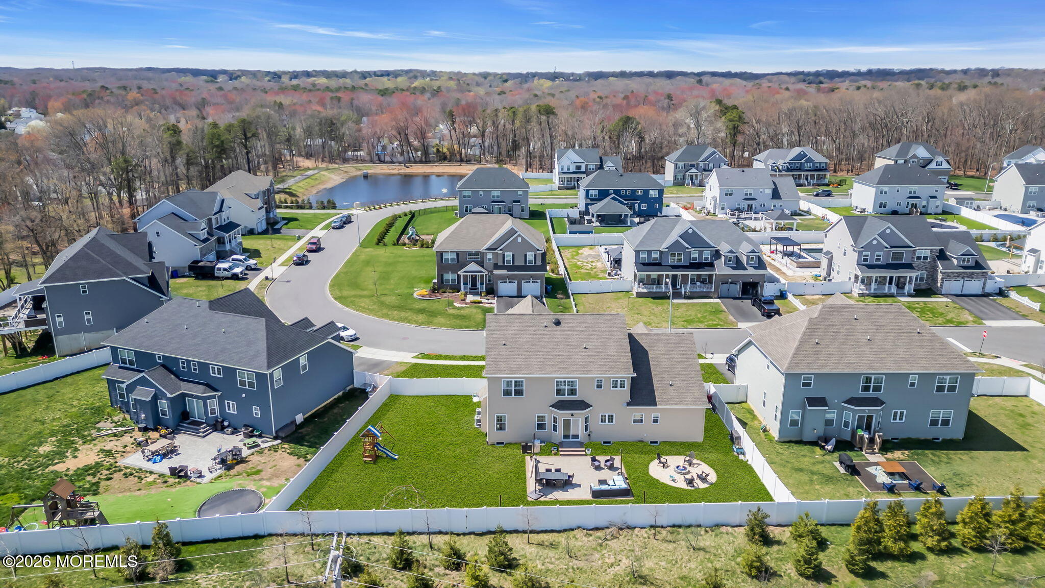 32 Tasha Lane Howell, NJ 07731 - Photo 57 of 72 an aerial view of a house with yard swimming pool and outdoor seating