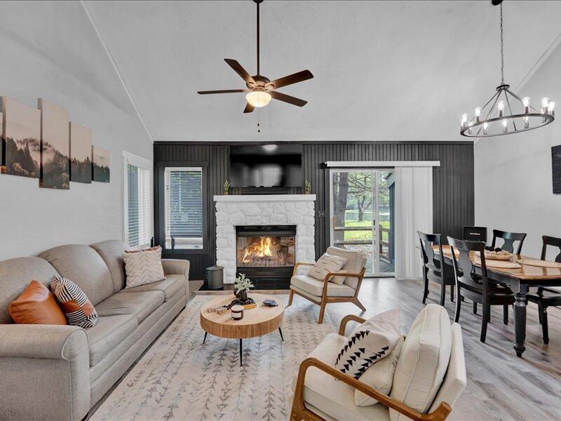 216 Snow Ridge Cir Lake Lake Harmony, PA 18624 - Photo 11 of 43 a living room with furniture and a fireplace