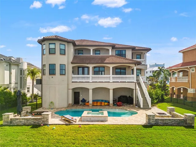 a view of a lake with an outdoor space