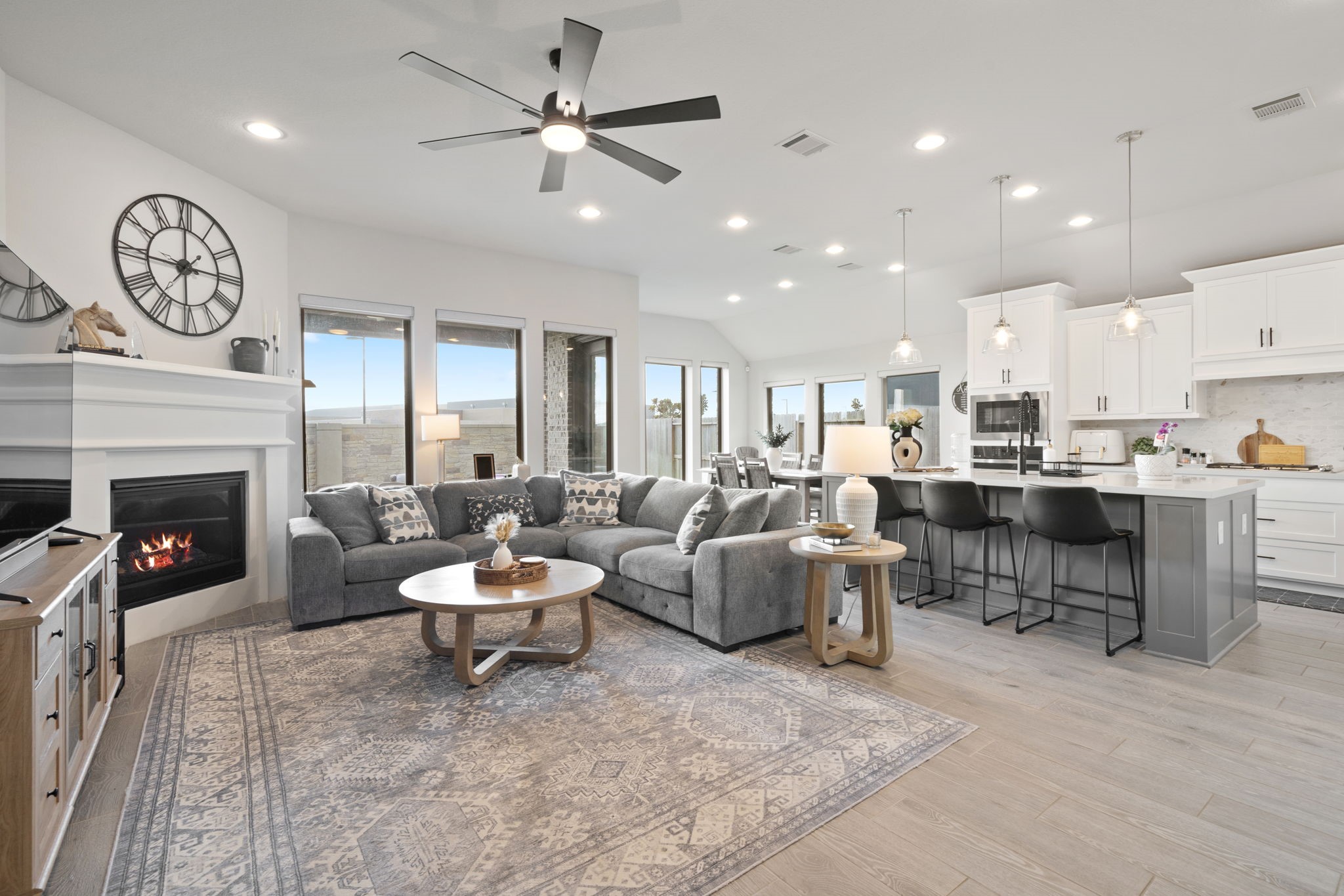 29726 Smoky Ridge Road Fulshear, TX 77441 - Photo 27 of 43 a living room with fireplace furniture and a fireplace