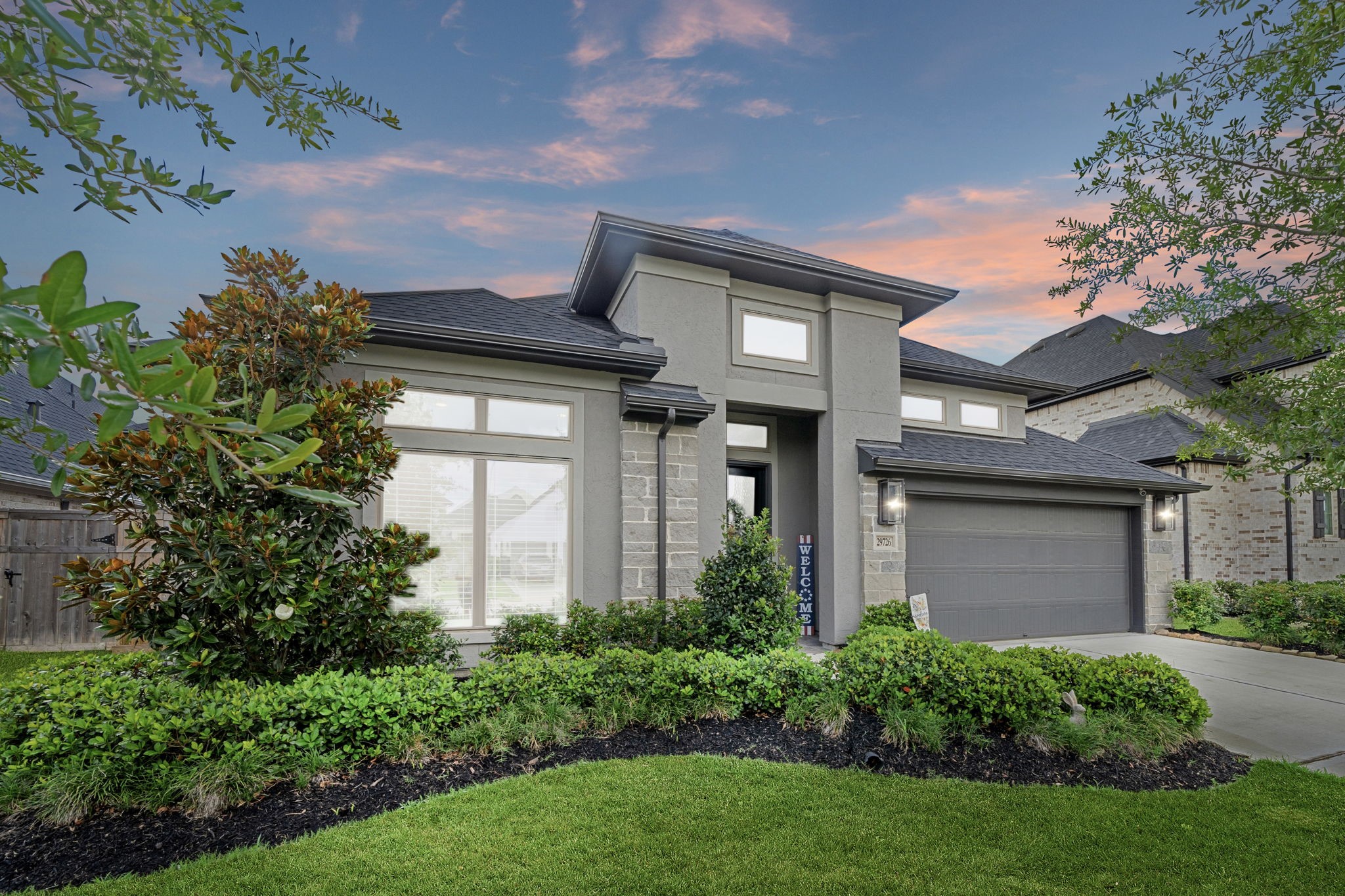 29726 Smoky Ridge Road Fulshear, TX 77441 - Photo 43 of 43 a front view of house and yard with green space