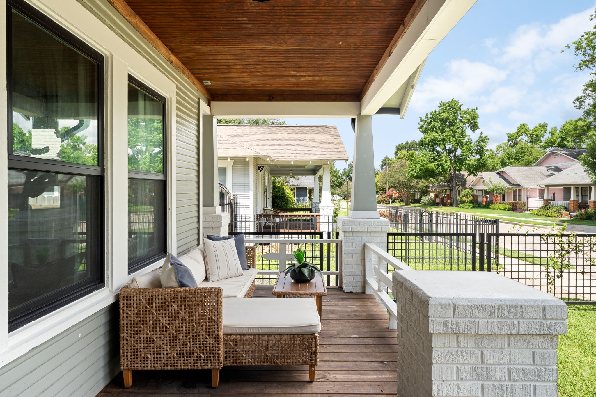1022 Key Street Houston, TX 77009 - Photo 2 of 30 From the moment you arrive, the home’s quintessential Heights character shines through, anchored by a deep, inviting covered front porch.