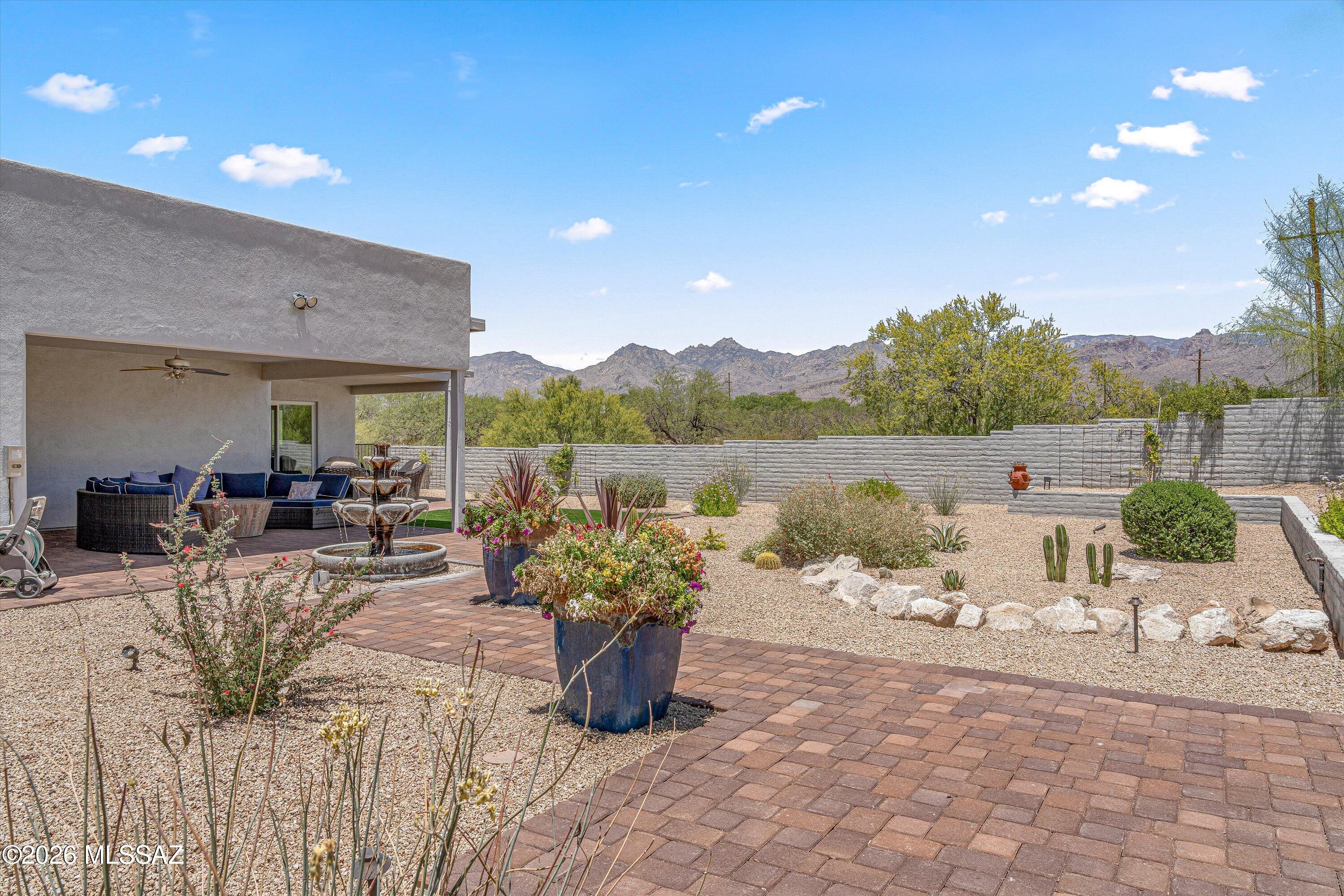 10015 East Fort Lowell Road Tucson, AZ 85749 - Photo 34 of 45 Views, fountain, 2 patios