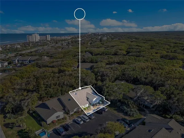 an aerial view of multiple house