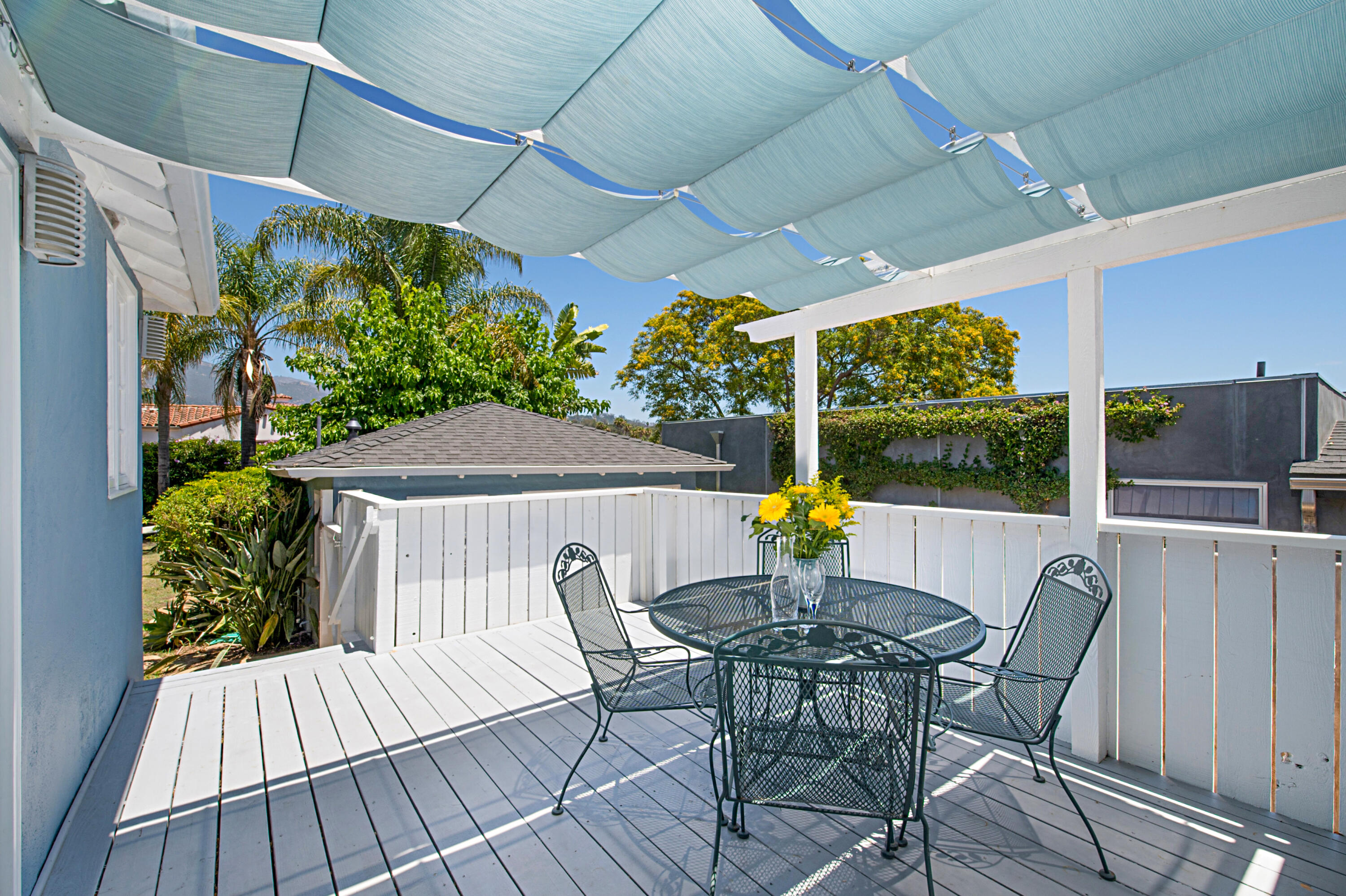 2932 Serena Road Santa Barbara, CA 93105 - Photo 13 of 26 Deck With Mountain & Backyard Views