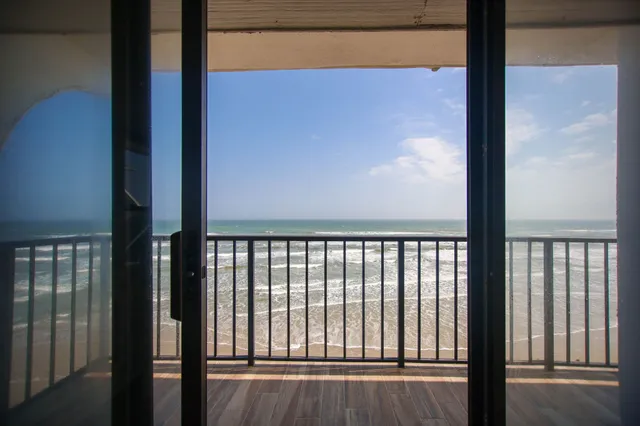 a view of a city with ocean