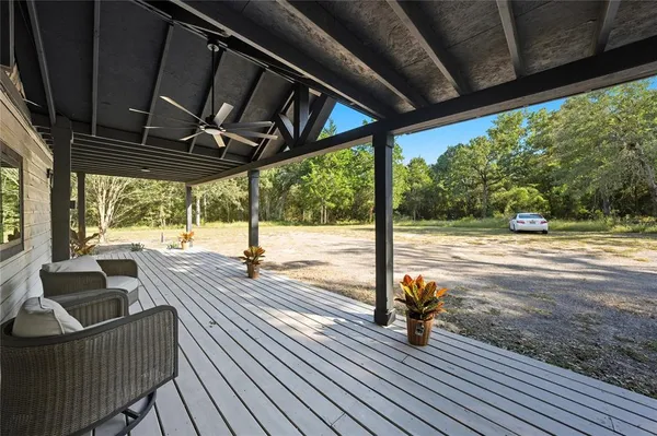 a view of outdoor space with seating