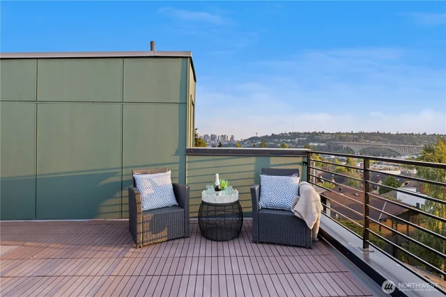 a view of city from a terrace