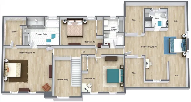 a kitchen with stainless steel appliances kitchen island granite countertop a refrigerator and cabinets