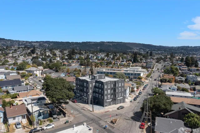 an aerial view of a city