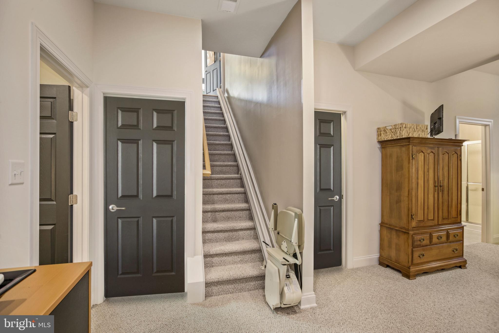 133 Bay Hill Road Magnolia, DE 19962 - Photo 21 of 45 Staircase to Finished Basement, Chairlift