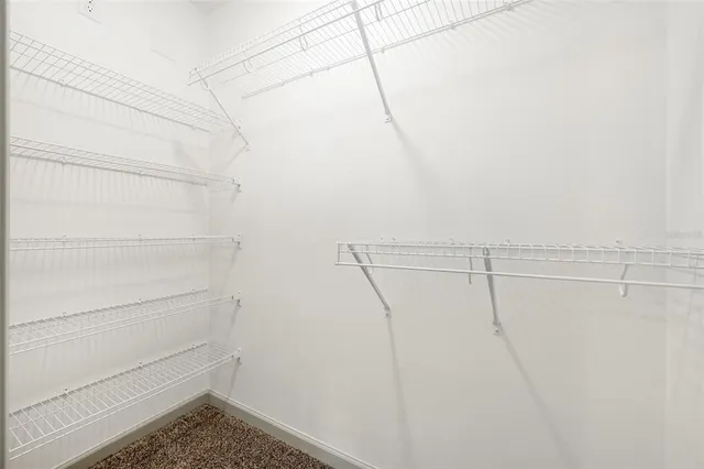 a view of a room with empty racks