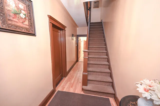 a view of a bathroom with shower