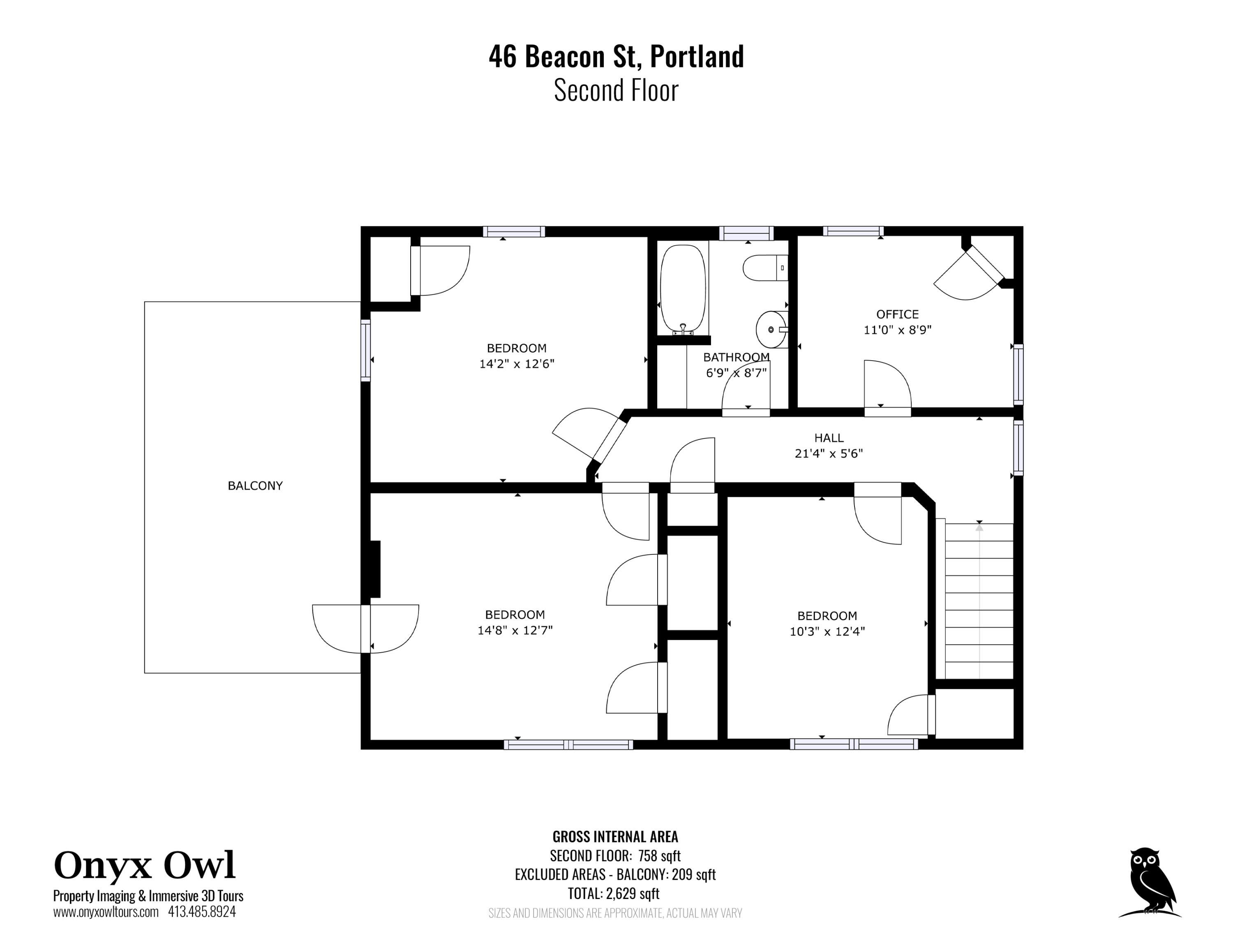 46 Beacon Street Portland, ME 04103 - Photo 31 of 31 3-46BeaconSt-Portland_FloorPlans-Floor3