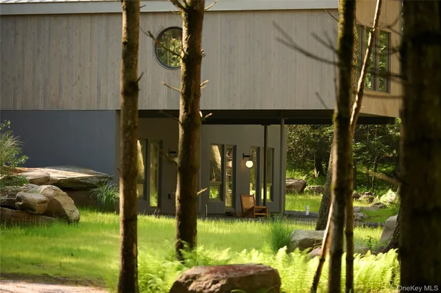 a view of swimming pool from a balcony