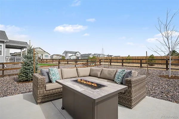 a view of terrace with seating space and barbeque oven