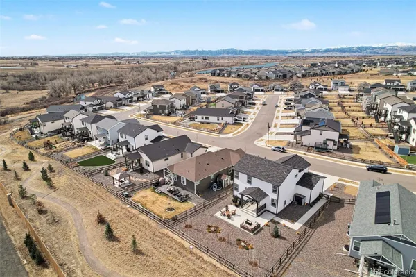 an aerial view of multiple house