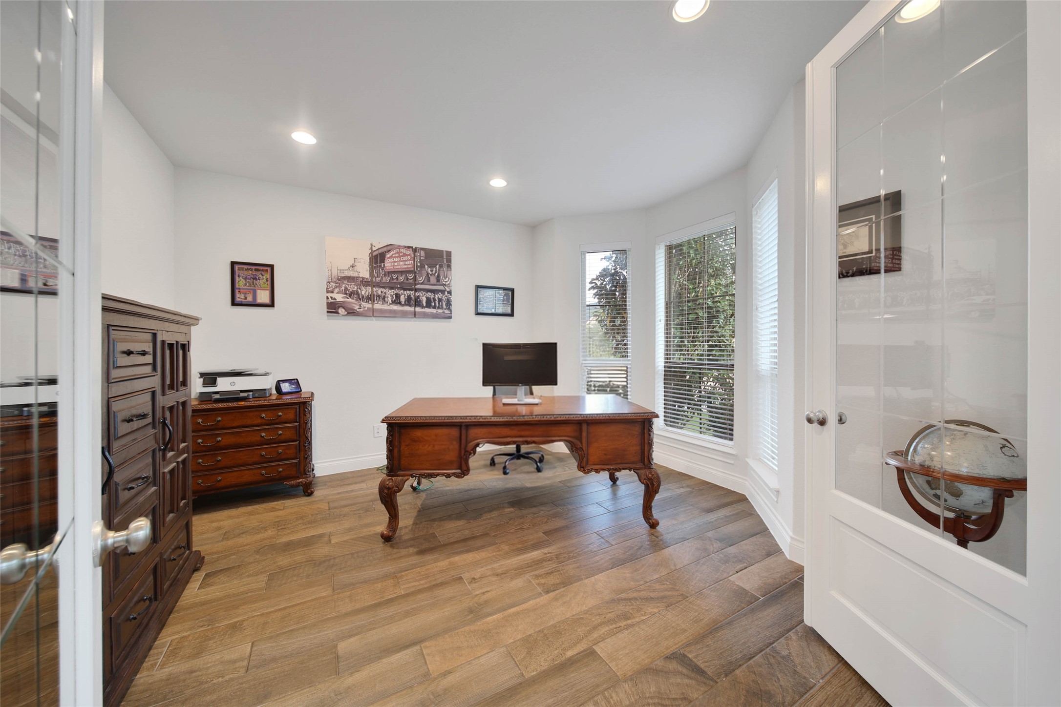 28602 Mountain Timber Court Fulshear, TX 77441 - Photo 11 of 47 Handsome Study with french doors is the ideal spot to conduct business or just keep your family organized.