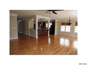 401 Third Baxter Street Fort Mill, SC 29708 - Photo 6 of 16 a hallway with wooden floor fireplace and windows