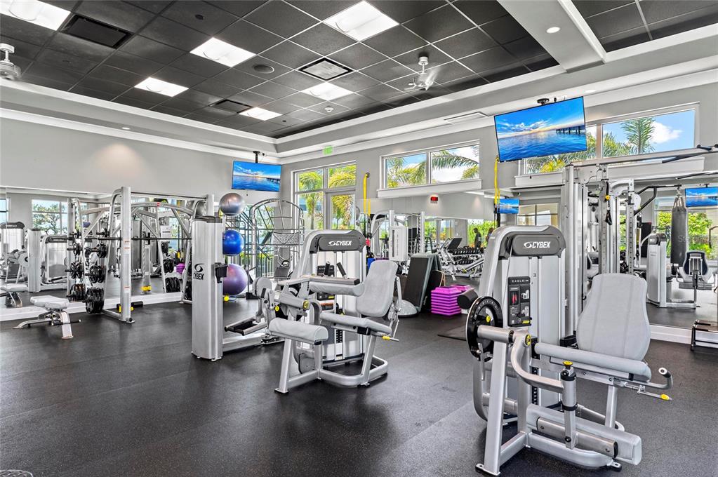 295 Compass Point Drive, Unit 202 Bradenton, FL 34209 - Photo 57 of 100 a view of a room with gym equipment