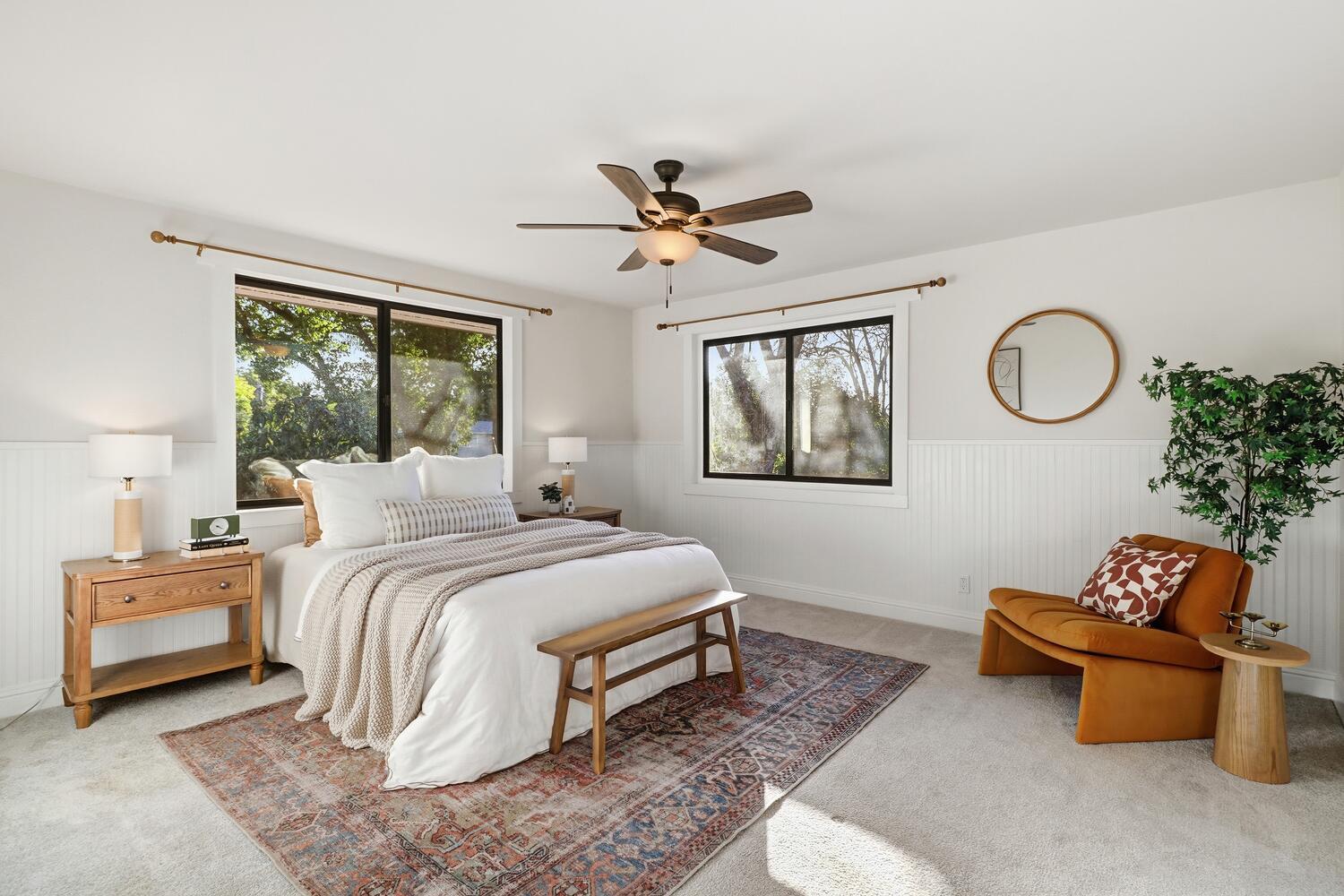 2860 Tioga Way Sacramento, CA 95821 - Photo 5 of 53 a bedroom with a bed and a chandelier