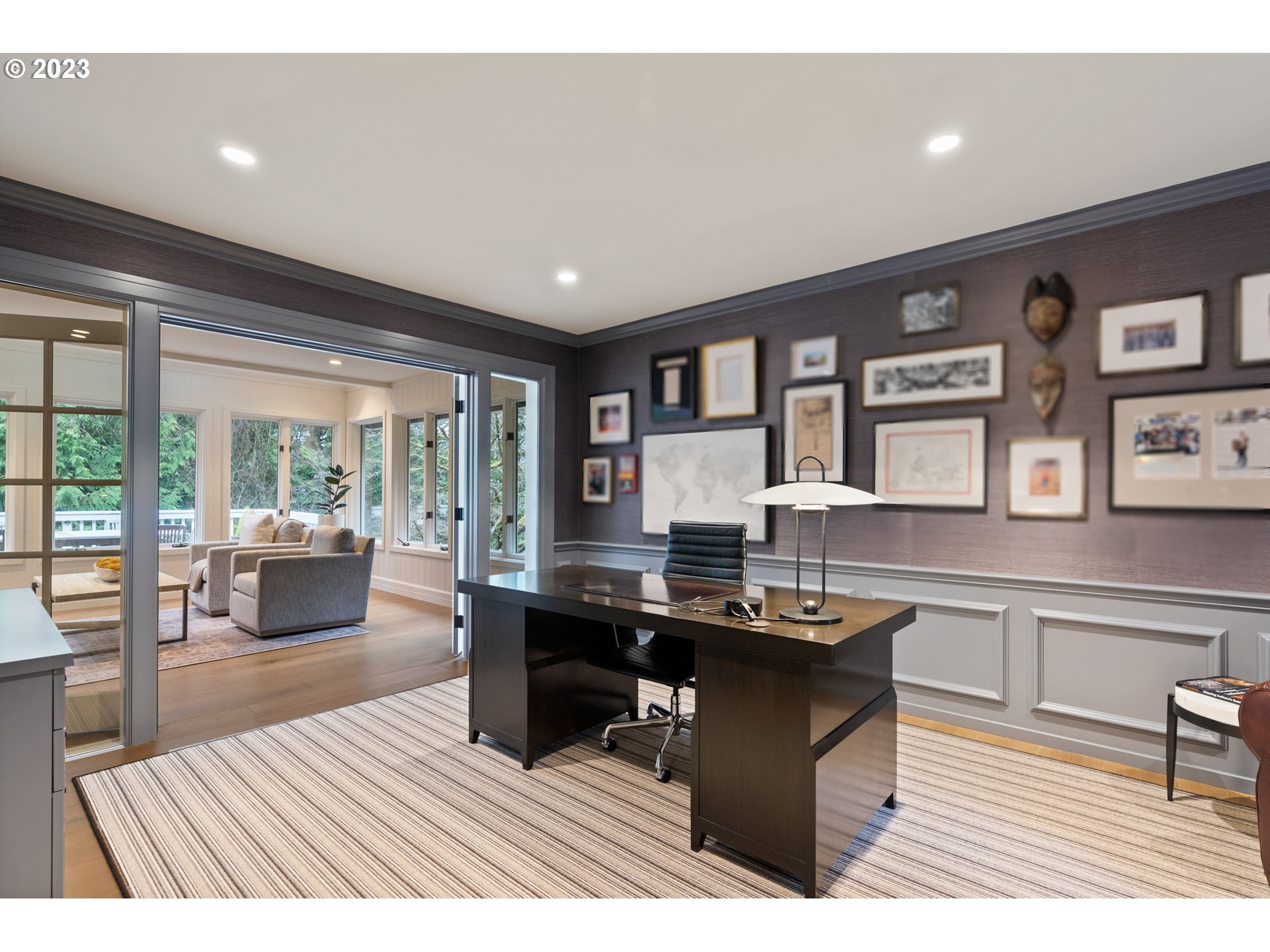 1991 South Palatine Hill Road Portland, OR 97219 - Photo 21 of 48 a living room with furniture a rug and a large window
