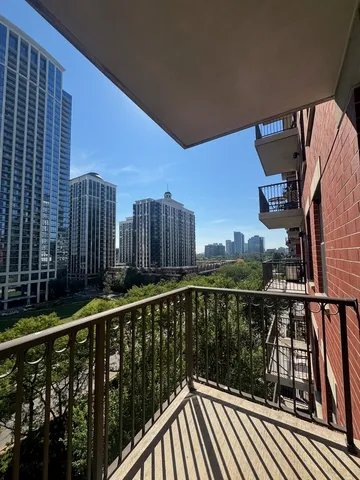 a view of city from balcony
