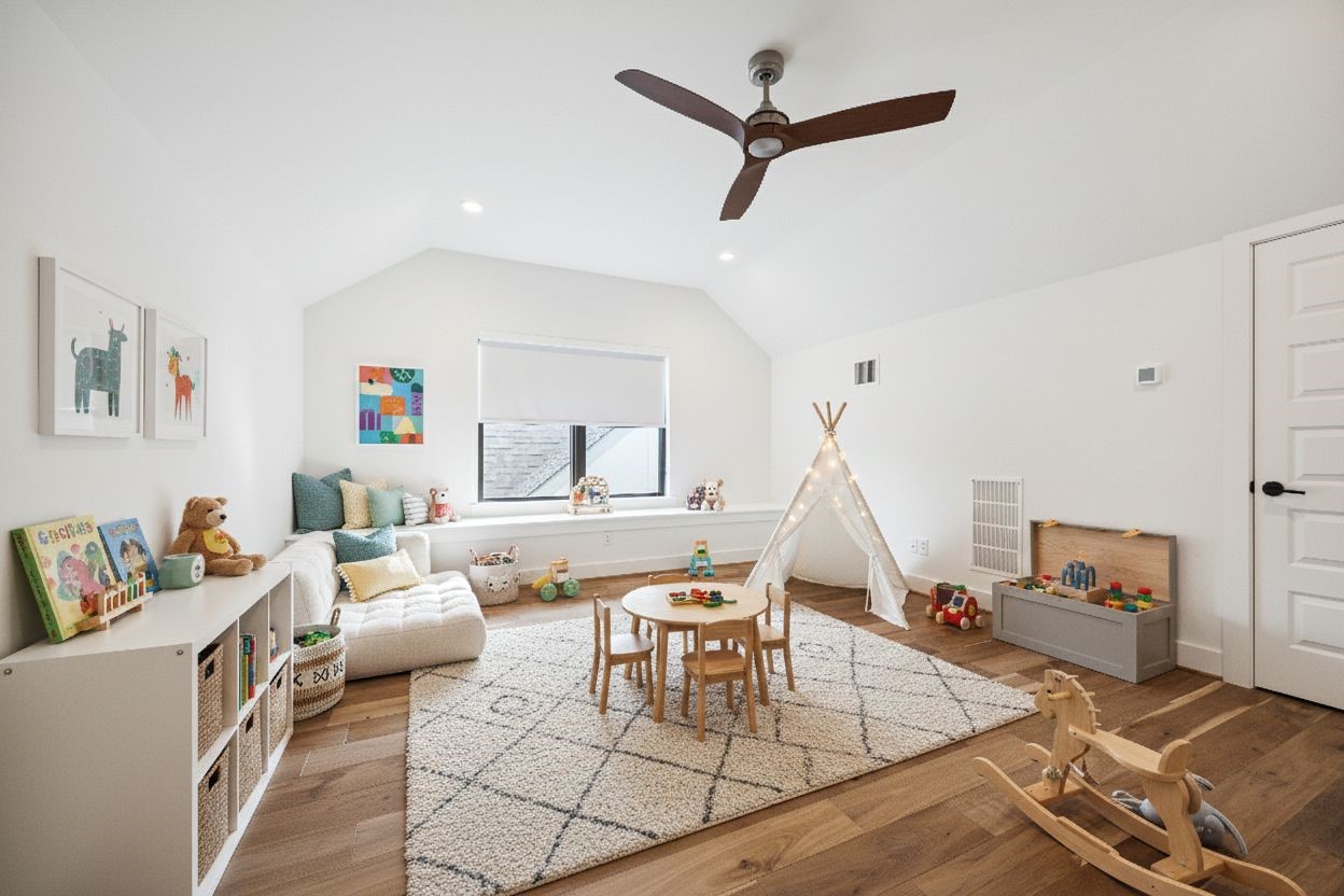 1739 Ojeman Point Lane Houston, TX 77055 - Photo 29 of 35 Third-floor flex space with a private ensuite bath and oversized walk-in closet. Ideal as a fourth bedroom, game room, or bonus living area. *Virtually staged photo.