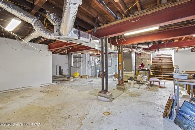 a view of a garage with chairs