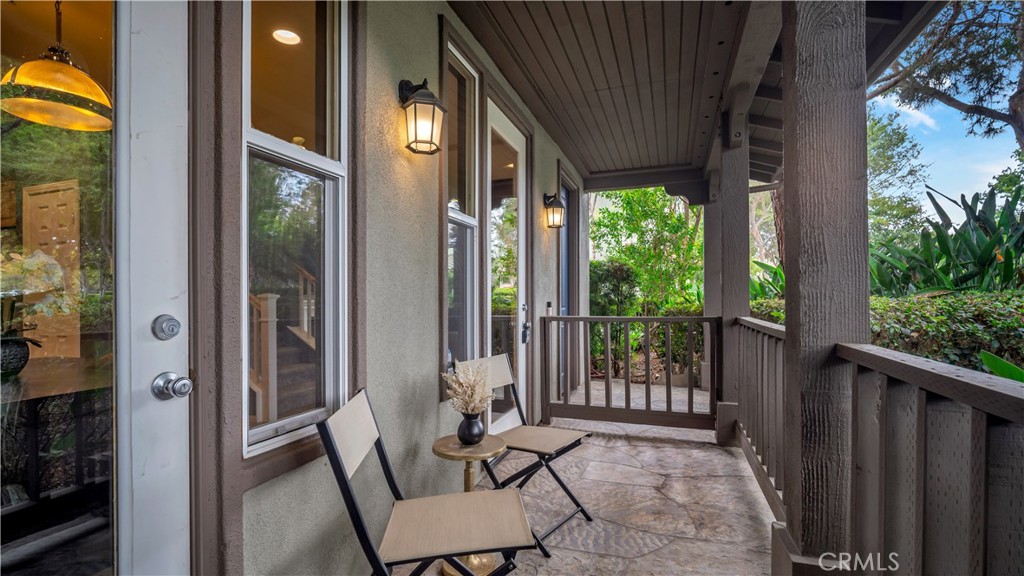 47 Nightshade Irvine, CA 92603 - Photo 24 of 56 a view of balcony with furniture and garden