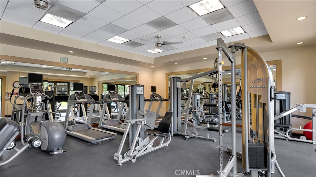 47 Nightshade Irvine, CA 92603 - Photo 48 of 56 a view of a room with gym equipment