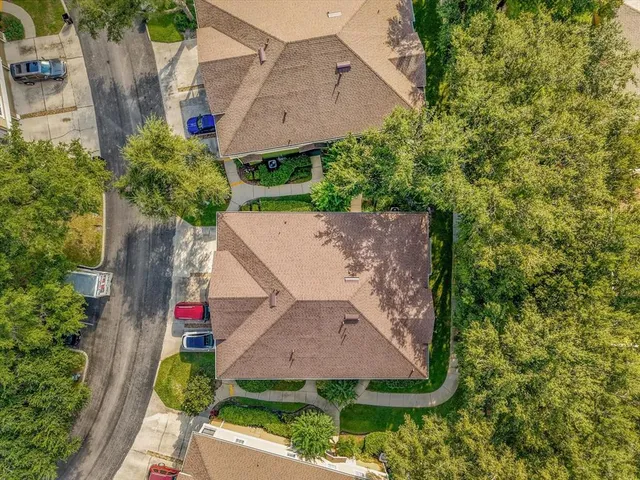 an aerial view of multiple house