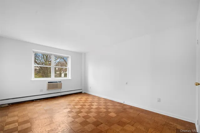 an empty room with a window