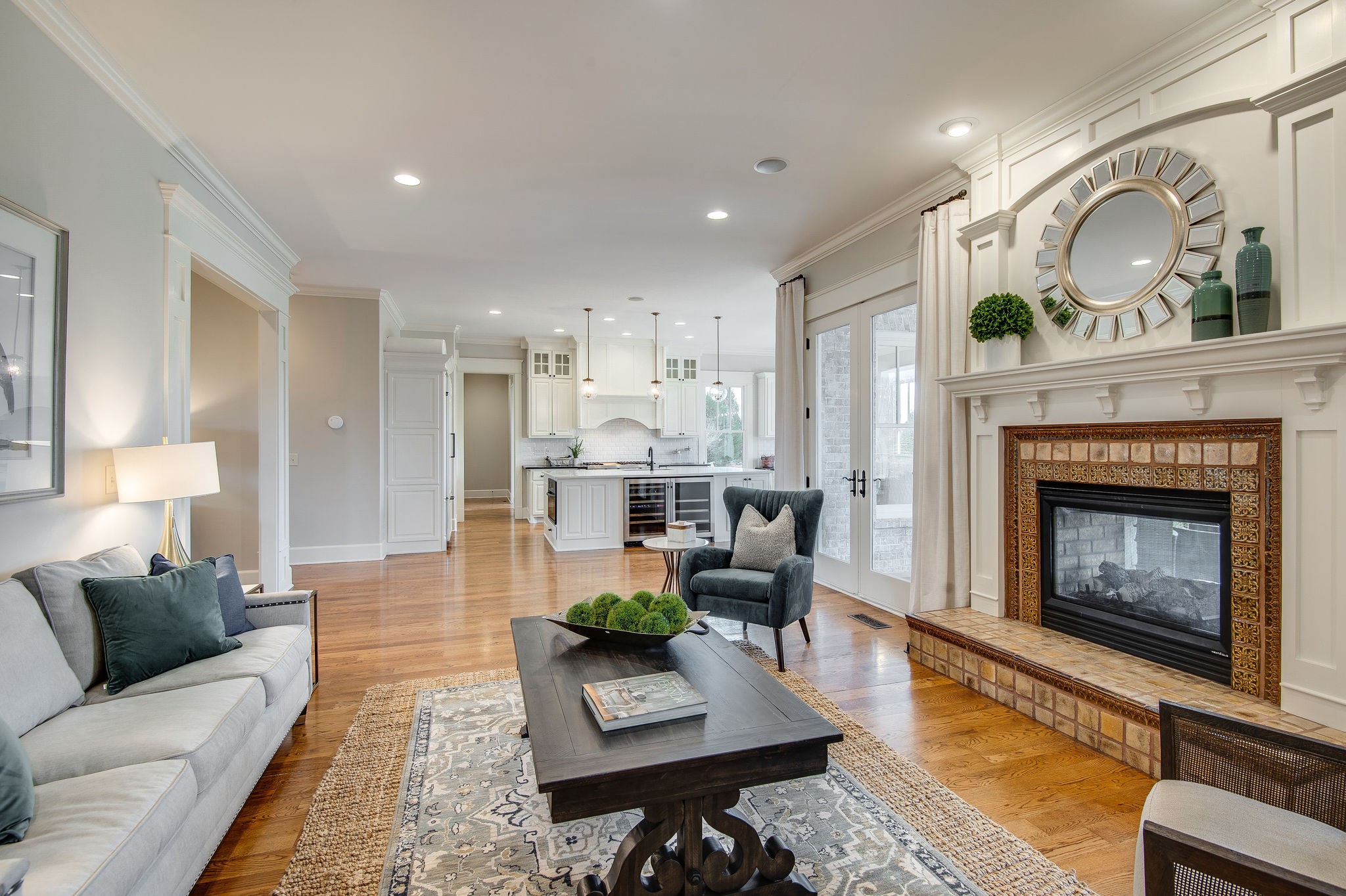 4205 Two Rivers Lane Franklin, TN 37069 - Photo 16 of 46 a living room with furniture and a fireplace
